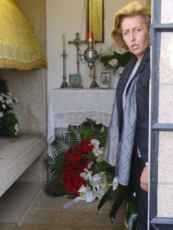 Coroa de Flores depositada no Jazigo